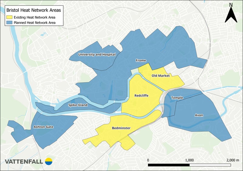 The Bristol heat network map