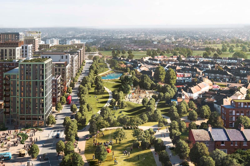 Render of the Brent Cross Town energy centre