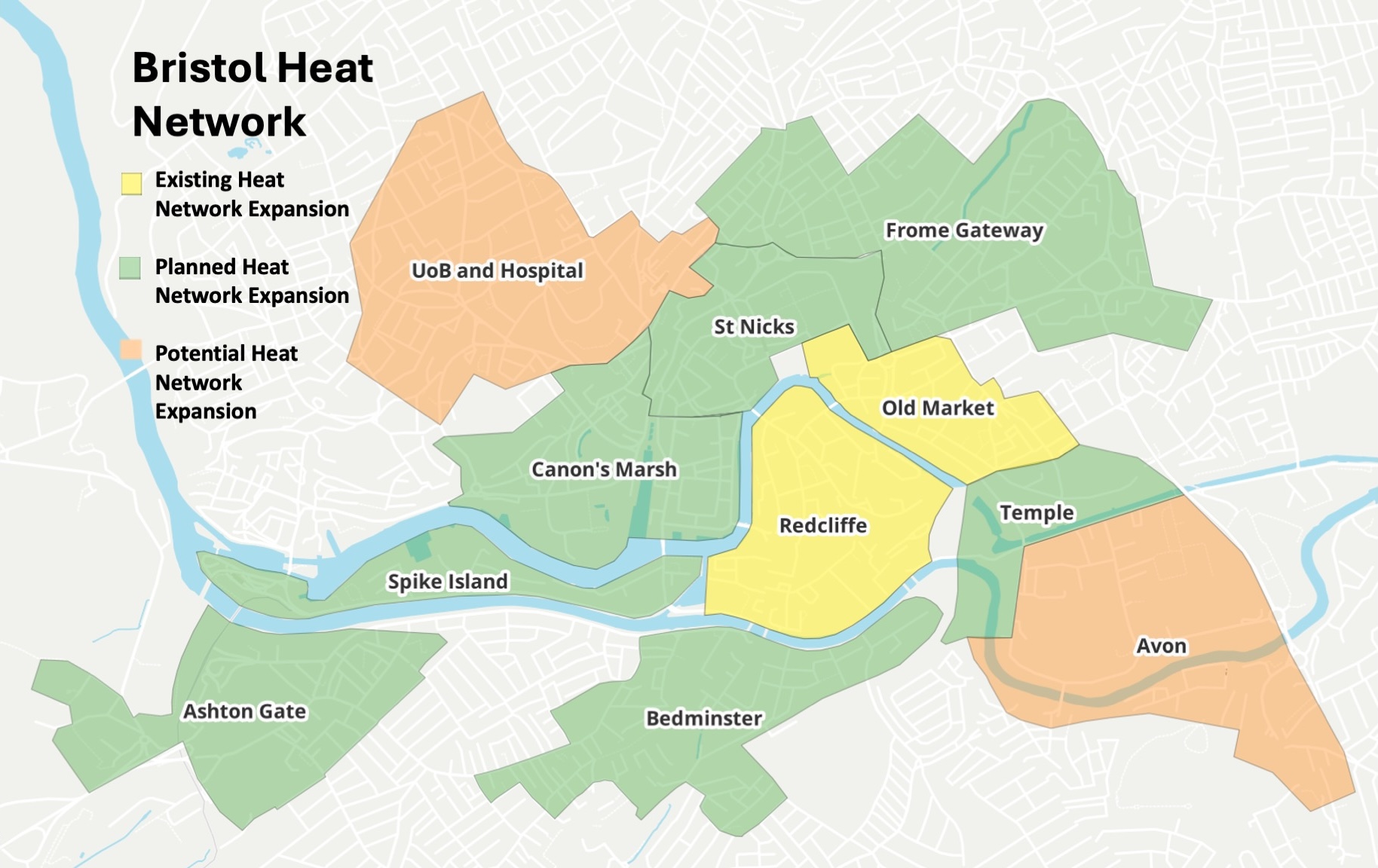 The Bristol heat network map