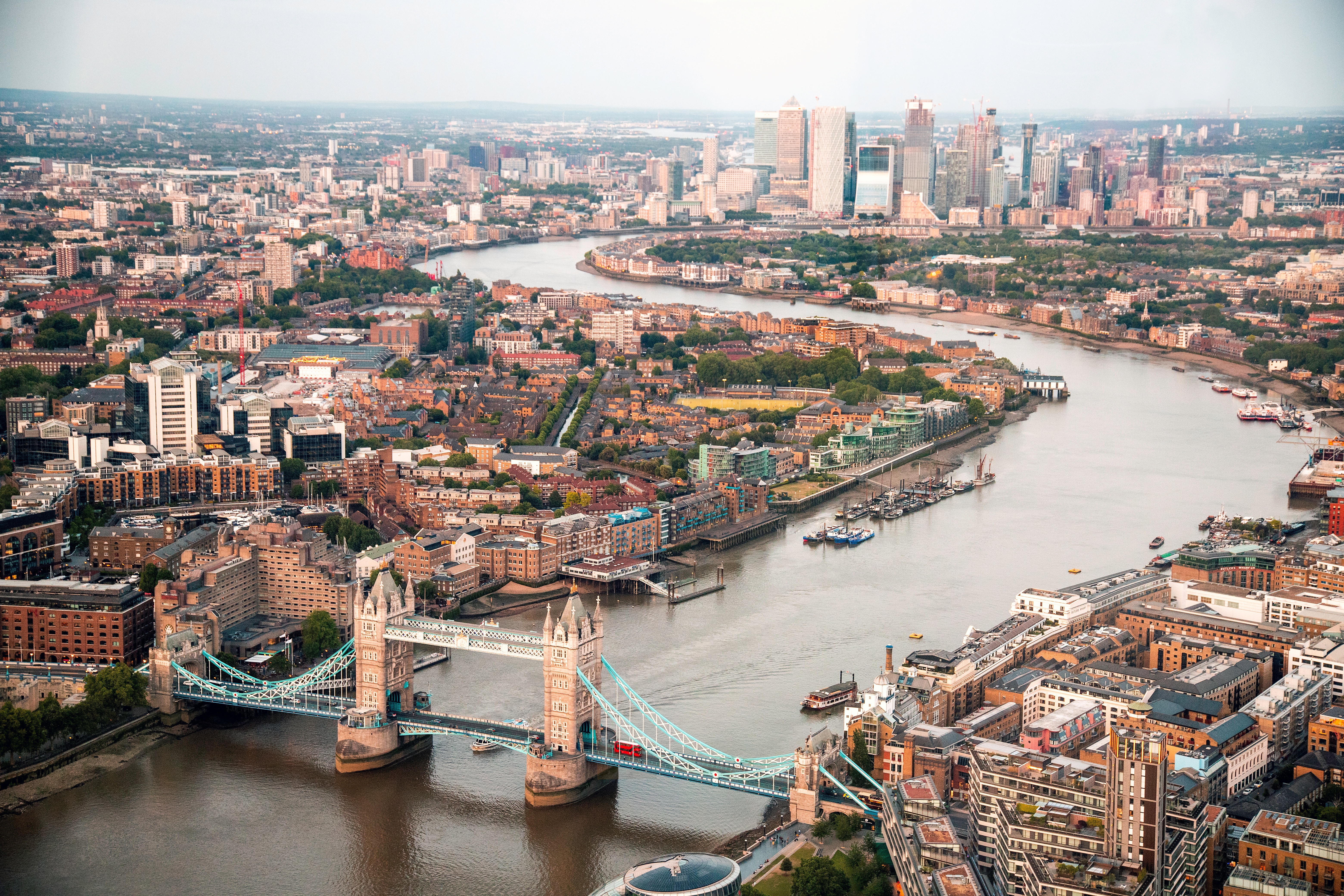 Aerial View of Thames Riverside