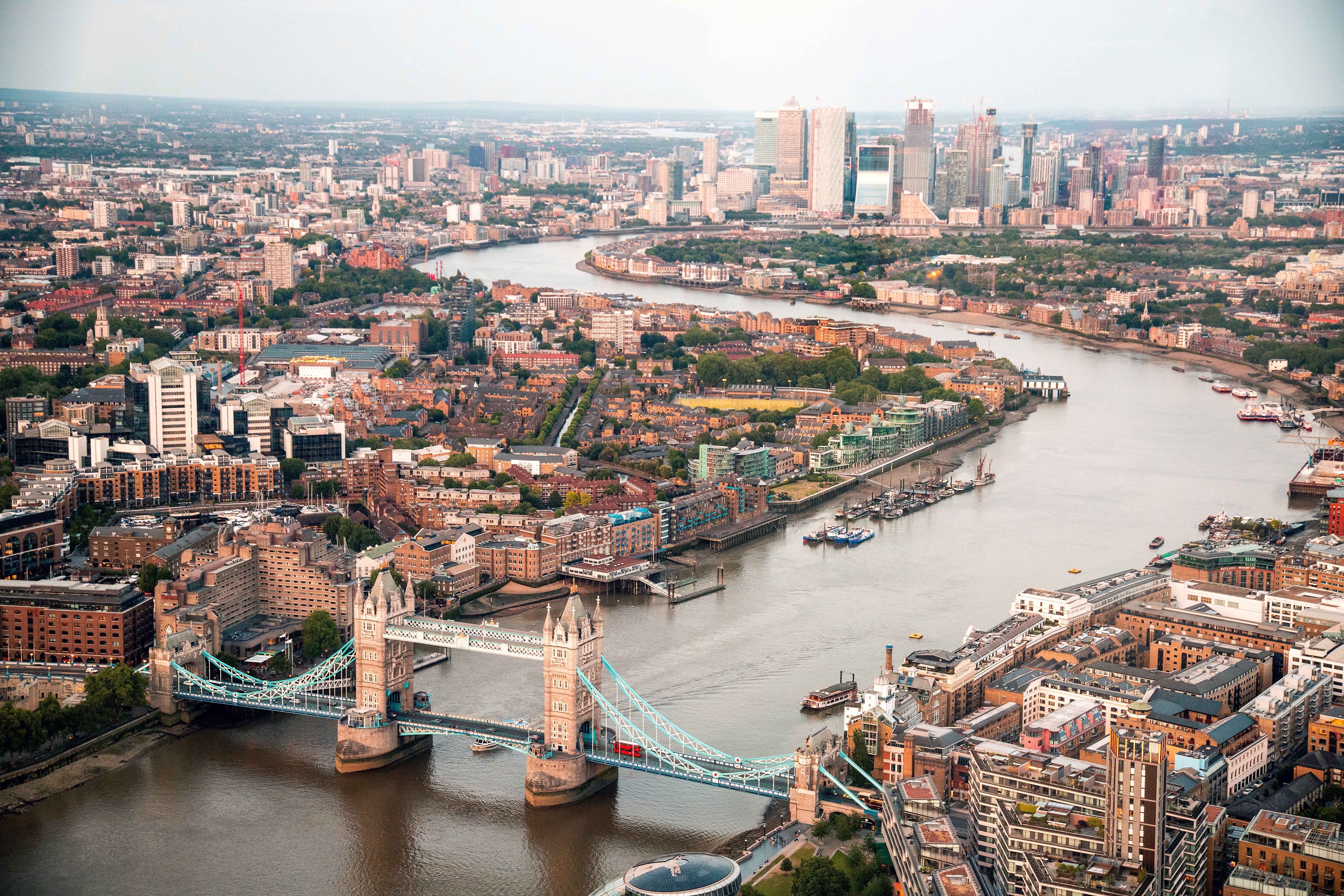 A view of the River Thames from Tower Bridge