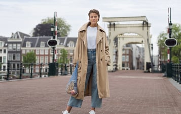 Woman standing on a bridge Woman standing on a bridge
